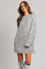 Women’s Long Sleeve Sequin Mini Dress | Zarnesh