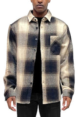 Men Flannel Shirt Jacket Shacket | Zarnesh