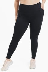 Women Plus Curvy Tapered Band Essential High Waist Leggings | Zarnesh