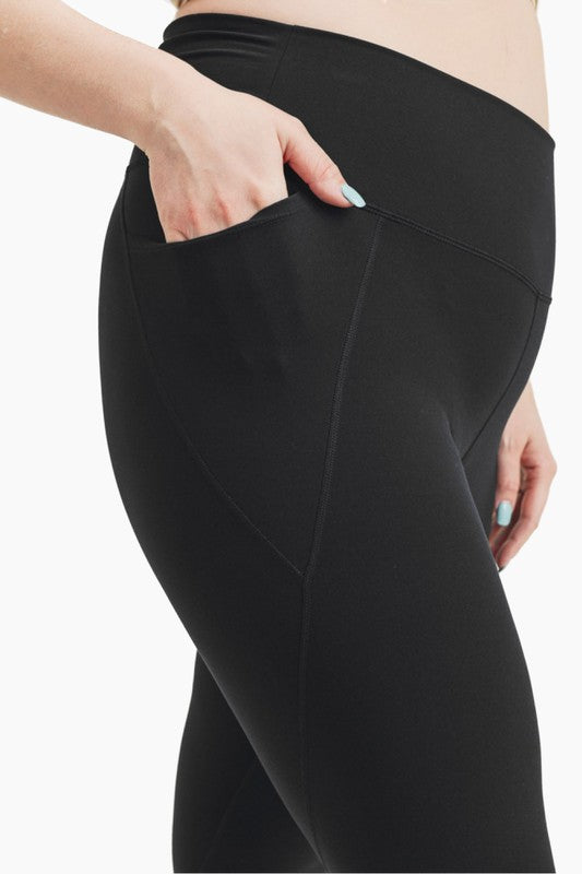 Women Plus Curvy Tapered Band Essential High Waist Leggings | Zarnesh
