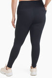 Women Plus Curvy Tapered Band Essential High Waist Leggings | Zarnesh