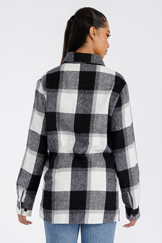 Women Boyfriend Oversized Soft Flannel Shacket | Zarnesh