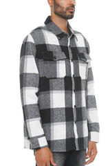 Men Plus Checkered Soft Flannel Shacket | Zarnesh
