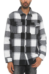 Men Plus Checkered Soft Flannel Shacket | Zarnesh