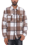Men Plus Checkered Soft Flannel Shacket | Zarnesh