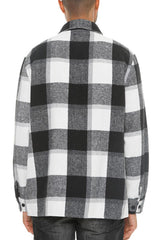 Men Plus Checkered Soft Flannel Shacket | Zarnesh