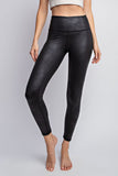 Women PU Chintz Full Length Leggings | Zarnesh