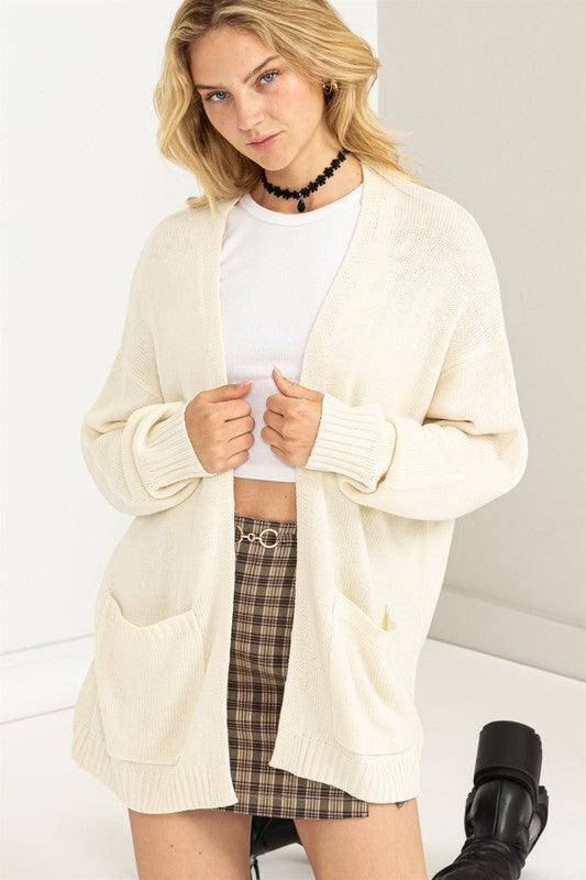 Women True Story Open Front Cardigan Sweater | Zarnesh