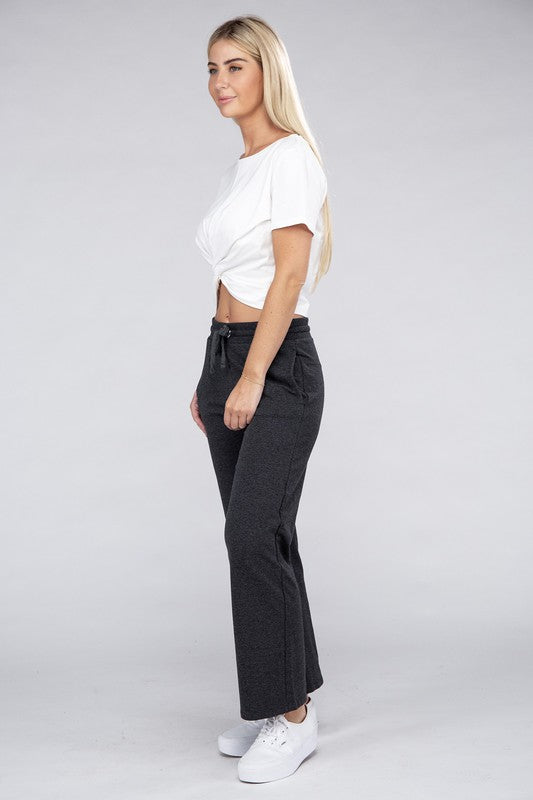 Women’s Lounge Wide Pants with Drawstrings | Zarnesh