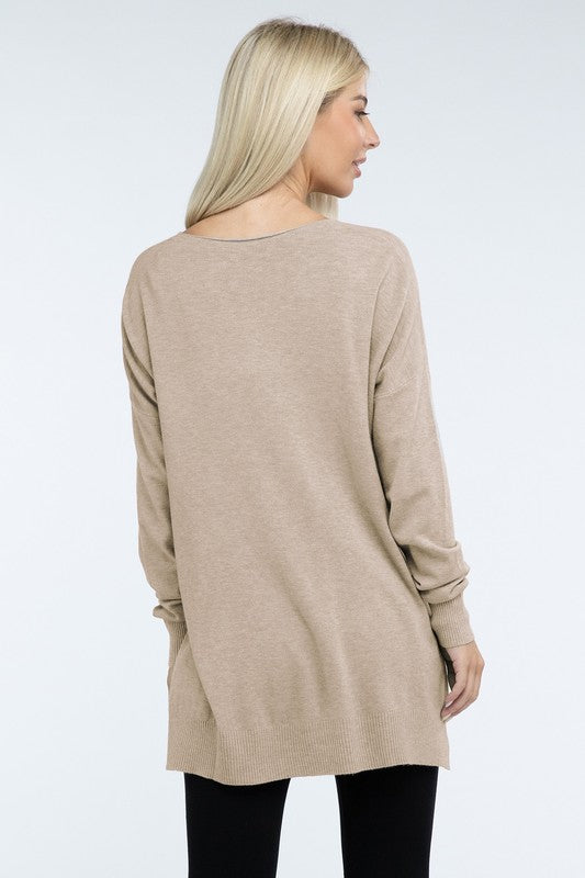 Women’s Hi-Low Hem Front Seam Sweater | Zarnesh