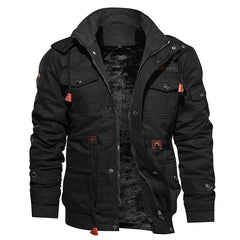 Men's Winter Fleece Jacket | Warm Hooded Coat for Military-Inspired Style | Zarnesh Outerwear