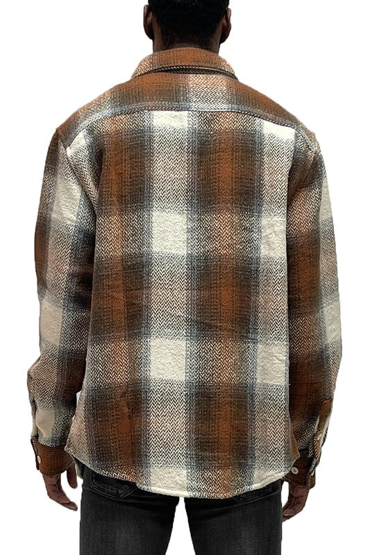 Men Flannel Shirt Jacket Shacket | Zarnesh