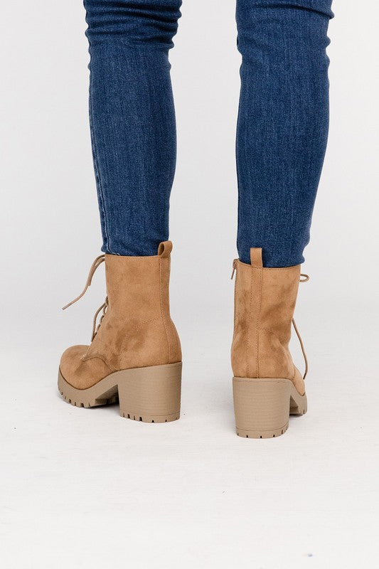 Women’s Fuzzy Combat Boots | Zarnesh