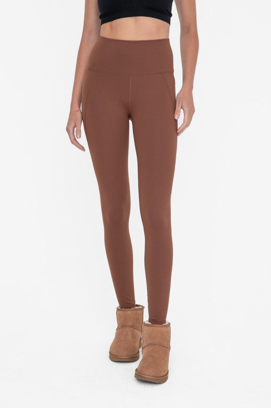 Women Tapered Band Essential Solid High-waist Leggings | Zarnesh