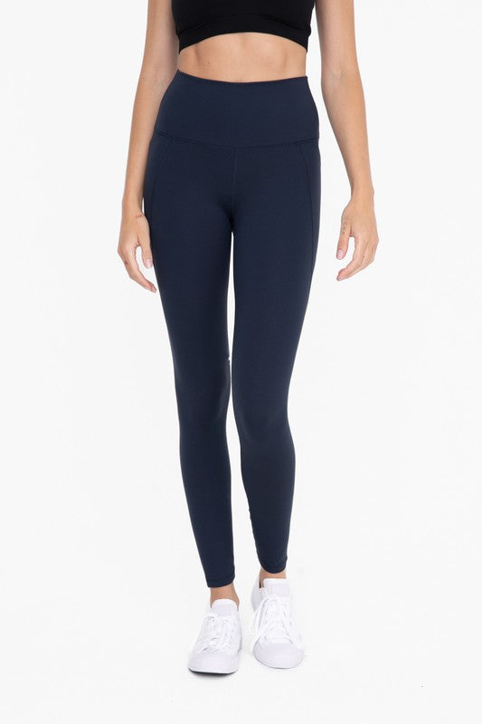 Women Tapered Band Essential Solid High-waist Leggings | Zarnesh