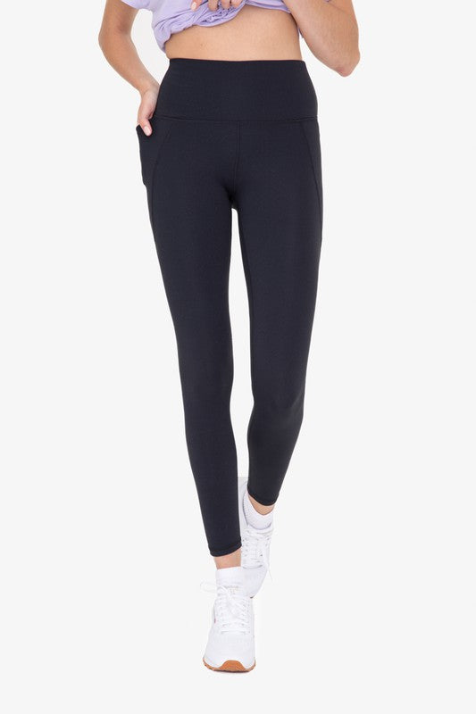 Women Tapered Band Essential Solid High-waist Leggings | Zarnesh