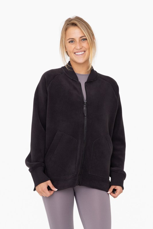 Women Microfleece Bomber Jacket | Zarnesh