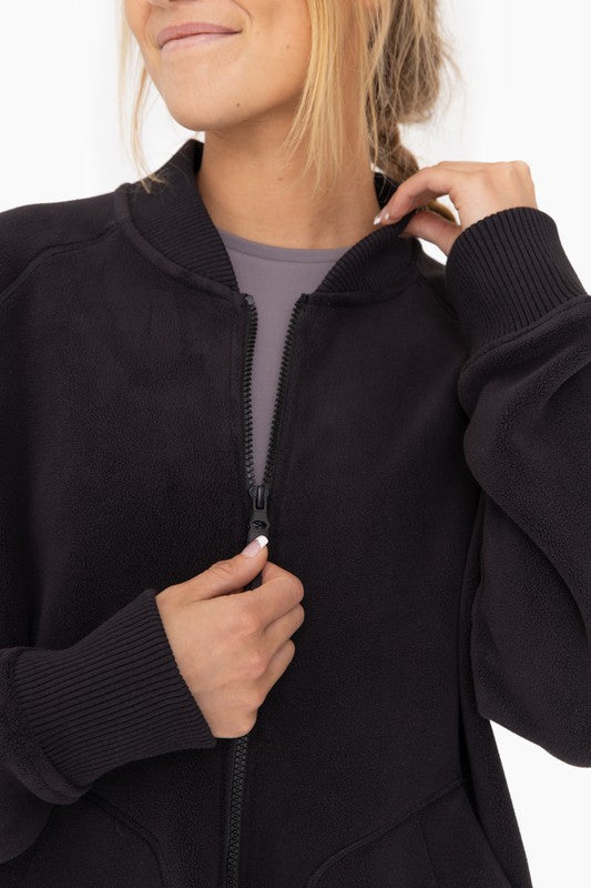 Women Microfleece Bomber Jacket | Zarnesh