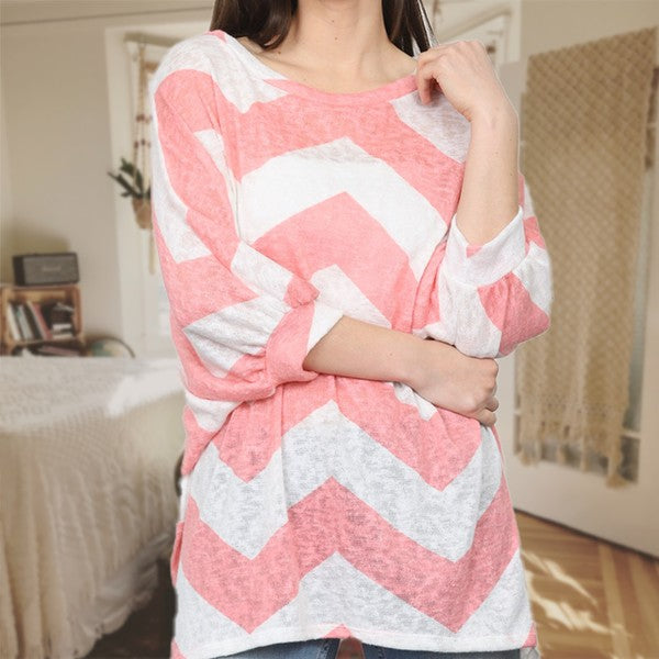 Women's Chevron Dolan Tunic | Zarnesh