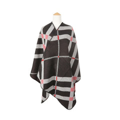 Women Stripe Asymmetrical Poncho | Zarnesh