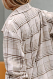 Women Plaid Removable Hood Buttoned Shacket | Zarnesh