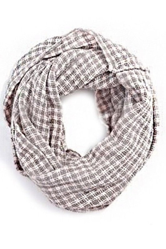 Women Cotton Blend Loose Knit Infinity Winter Scarf | Zarnesh