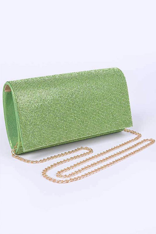 Women Rhinestone Metallic Evening Clutch Bag | Zarnesh