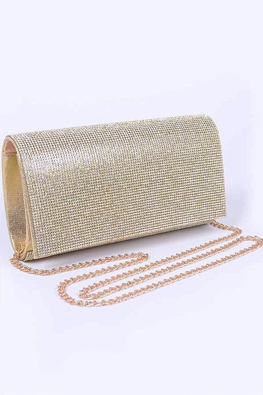 Women Rhinestone Metallic Evening Clutch Bag | Zarnesh