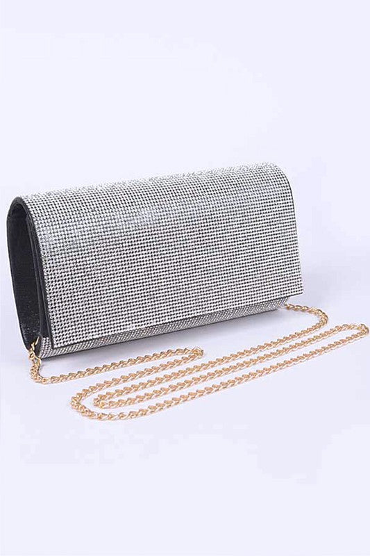 Women Rhinestone Metallic Evening Clutch Bag | Zarnesh