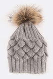 Women’s EMMEZ Raccoon Fur Raised Knit Soft Beanie | Zarnesh
