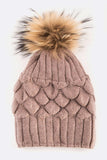 Women’s EMMEZ Raccoon Fur Raised Knit Soft Beanie | Zarnesh