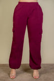 Women Plus Size Side Pocket Elastic Drawstring Waist Sweatpant Zarnesh
