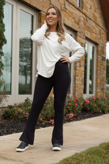 Women Flare Leggings With Pocket | Zarnesh