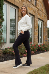 Women Flare Leggings With Pocket | Zarnesh
