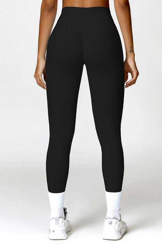 Women Solid High Waisted Hip Lifting Athletic Leggings | Zarnesh