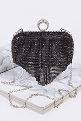 Women Fringe Rhinestone Convertible Clutch Bag | Zarnesh