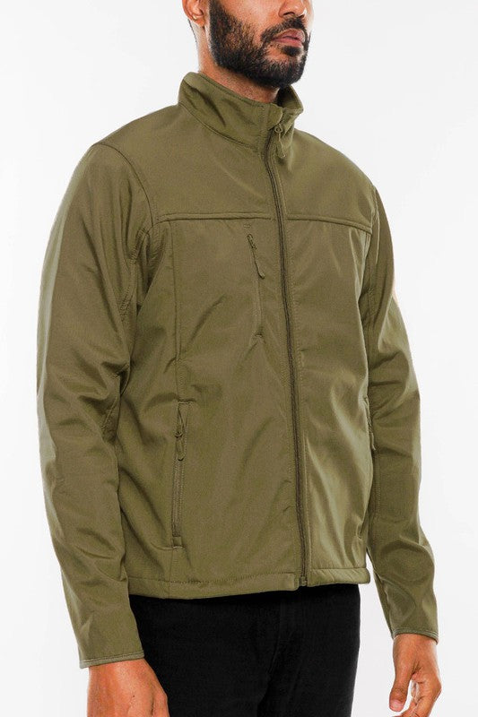 Men's Solid Soft Shell Storm Tech Jacket Coat | Zarnesh