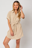 Women Tia Half Sleeve Button Down Shirt Dress | Zarnesh