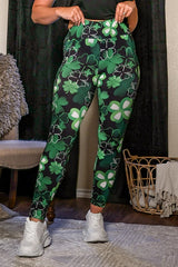 Women Plus St Patricks Day Shamrock Leggings Zarnesh