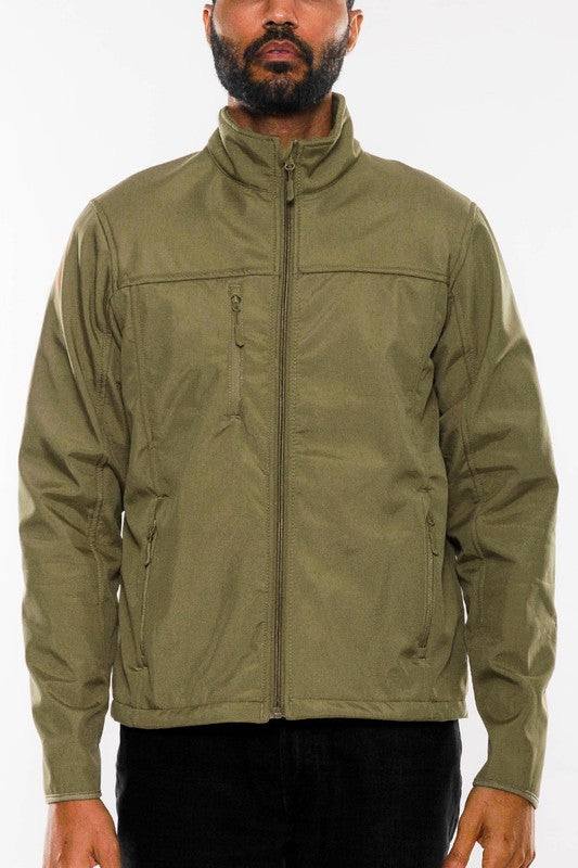 Men's Solid Soft Shell Storm Tech Jacket Coat | Zarnesh