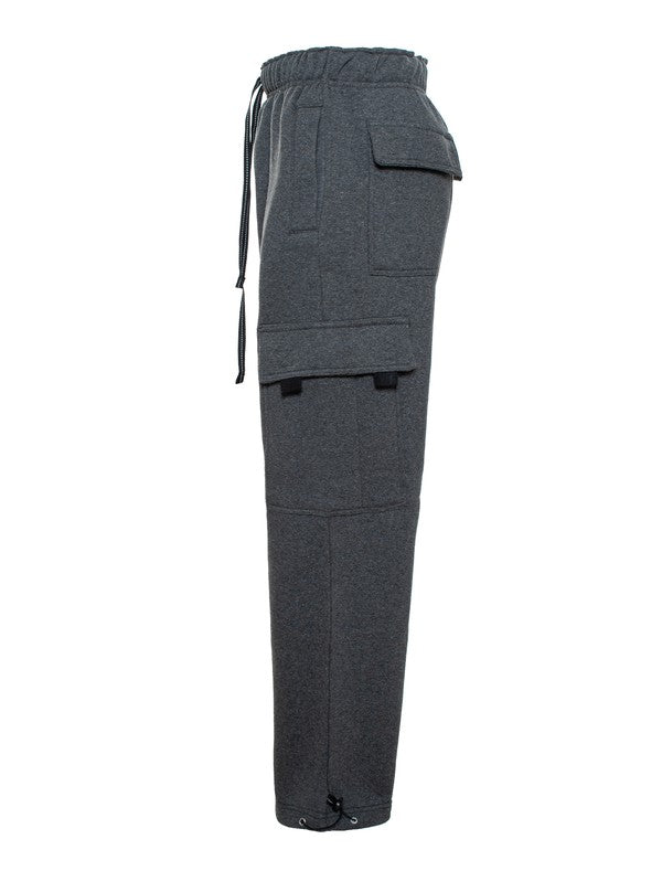 Men Heavyweight Fleece Cargo Pants | Zarnesh