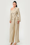 Women Savannah Elegance Trench Double Breasted Jumpsuit Zarnesh