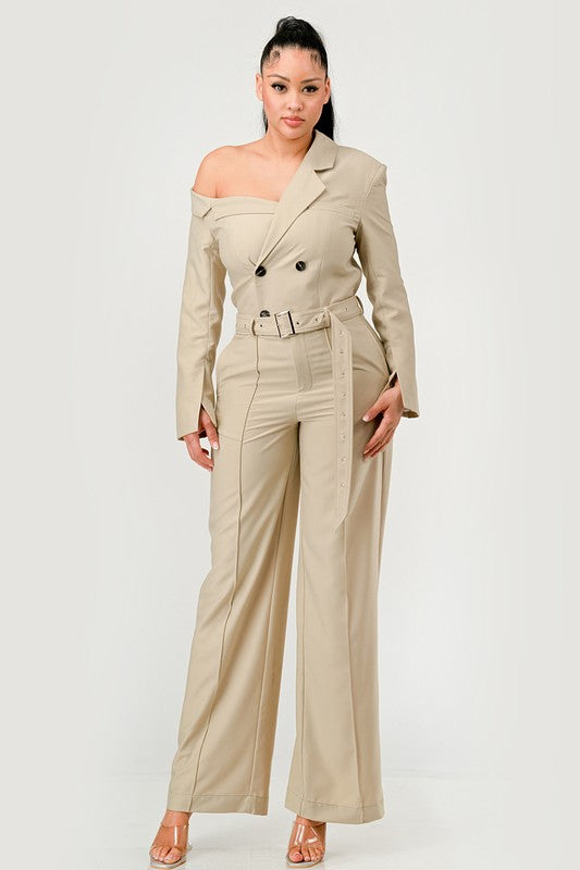 Women Savannah Elegance Trench Jumpsuit | Zarnesh