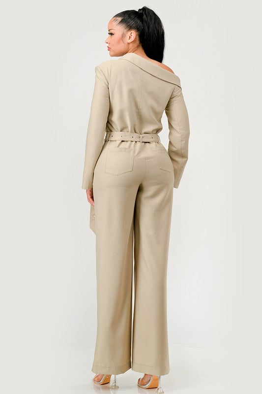 Women Savannah Elegance Trench Jumpsuit | Zarnesh