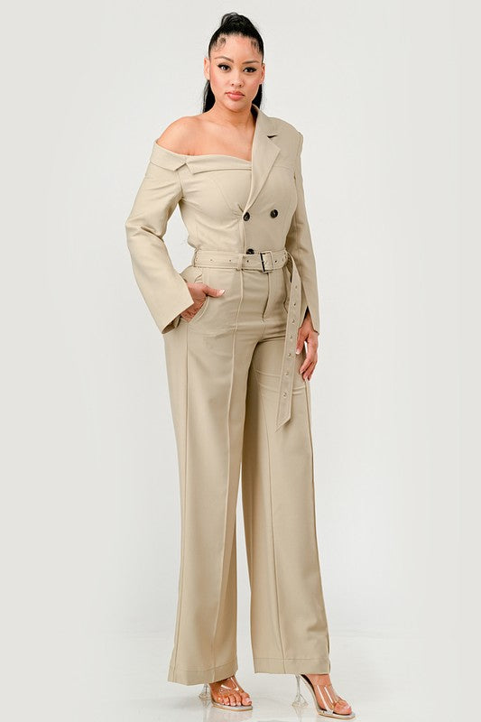 Women Savannah Elegance Trench Jumpsuit | Zarnesh