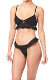 Women Tiger Stripe Mesh Bra Set Zarnesh