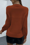 Women Stand Collar Brown Essence Pearls Beaded Sweater Zarnesh