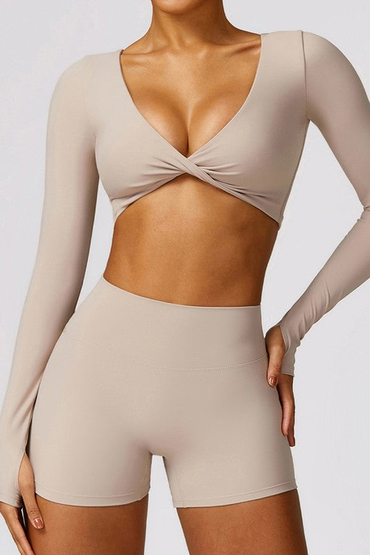 Women Quick Drying Tight Fitting Long Sleeved Yoga Bra Zarnesh