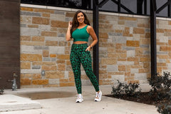 Women Plus Soft Stretchy St Patricks Day Lucky Charm Leggings Zarnesh