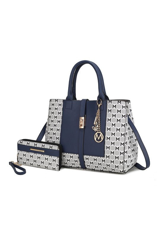 Women MKF Yuliana Circular Print Satchel with Wallet by Mia| Zarnesh